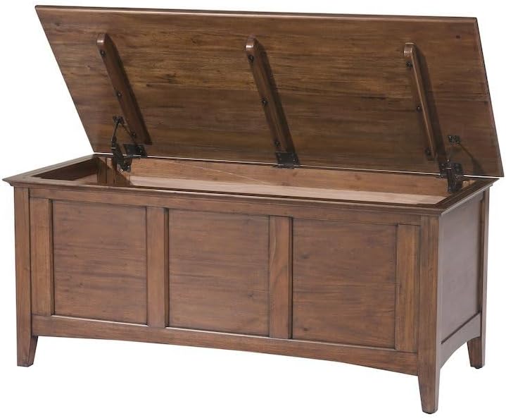 Solid Wood Cherry Storage Chest Bench