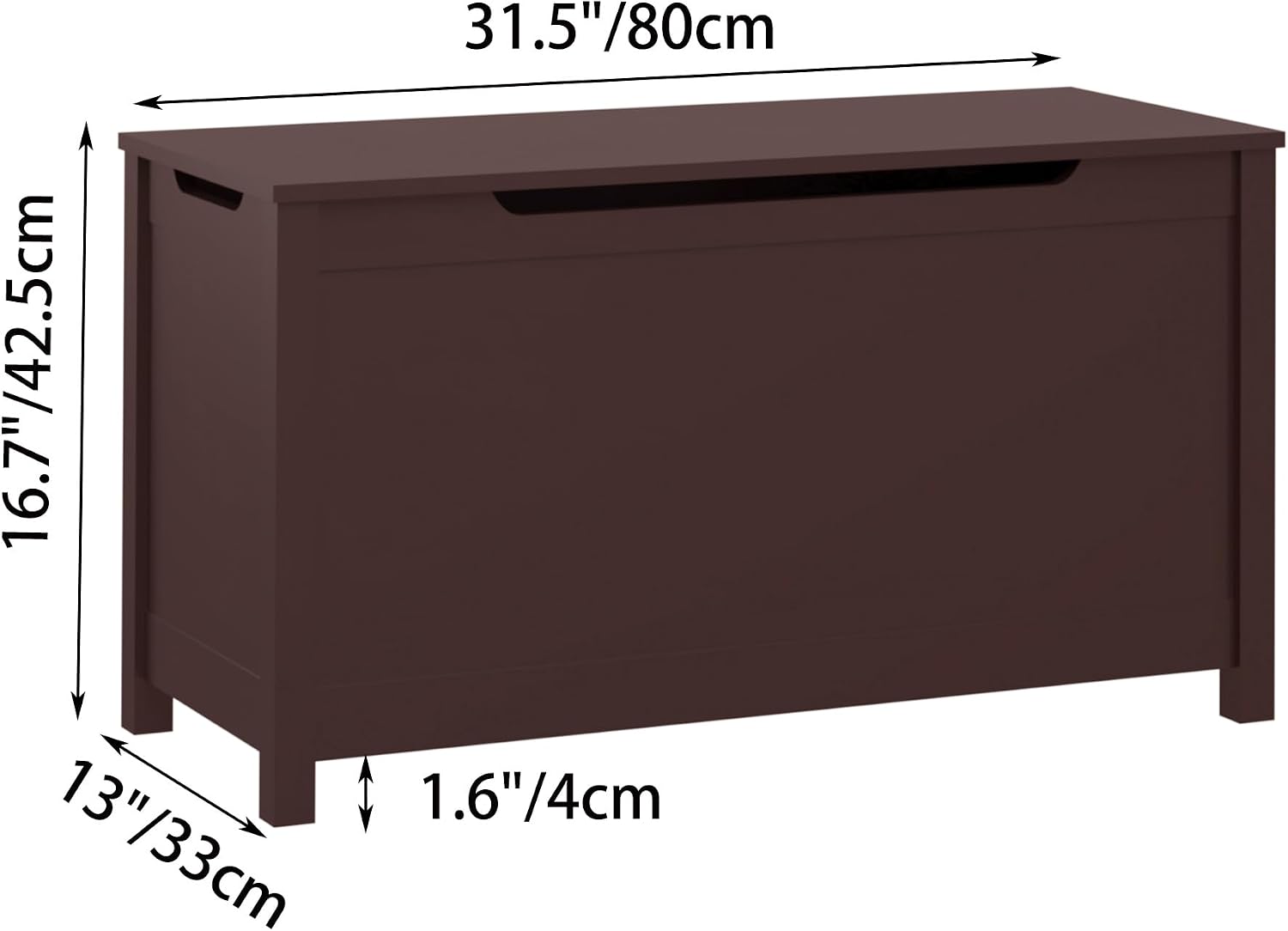 Wooden Large Entryway Storage Bench Chest