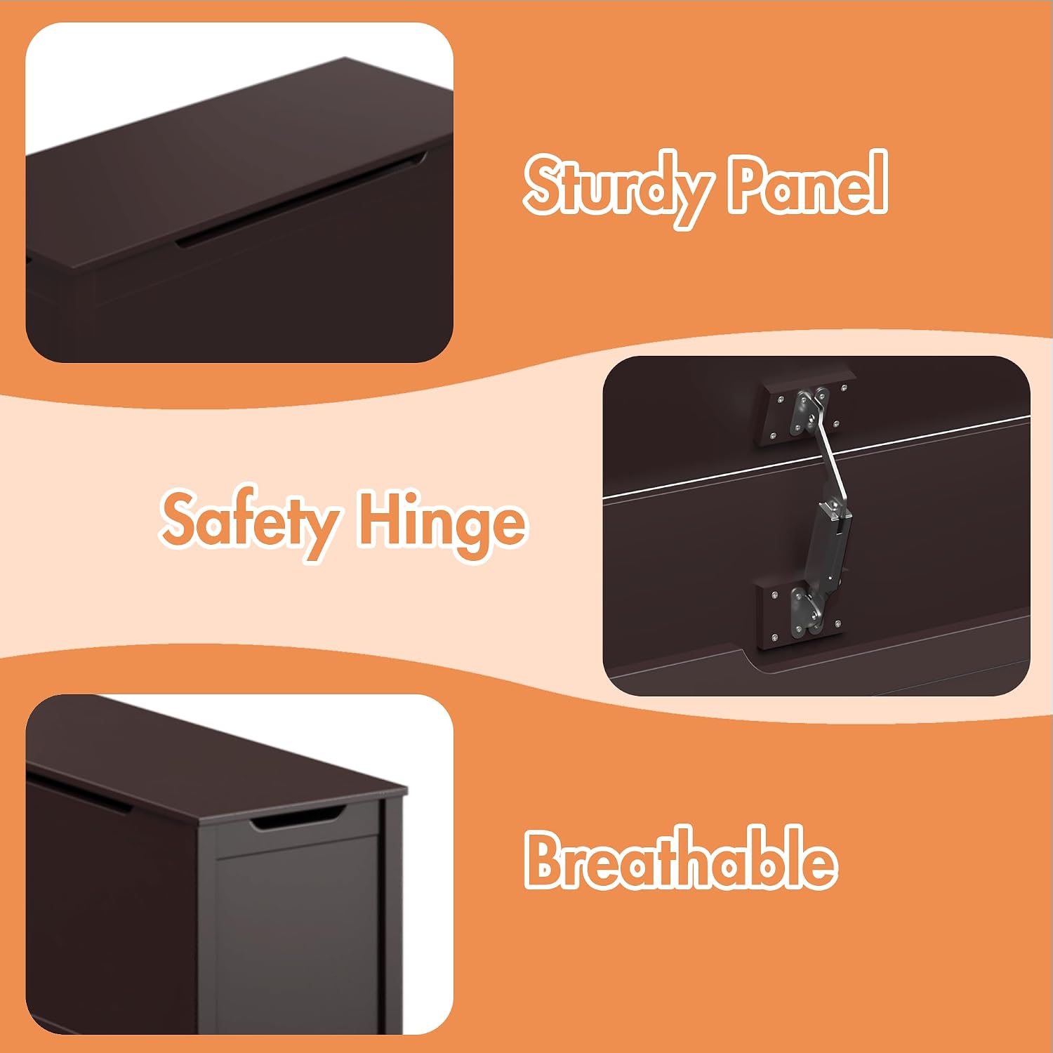 Wooden Large Entryway Storage Bench Chest