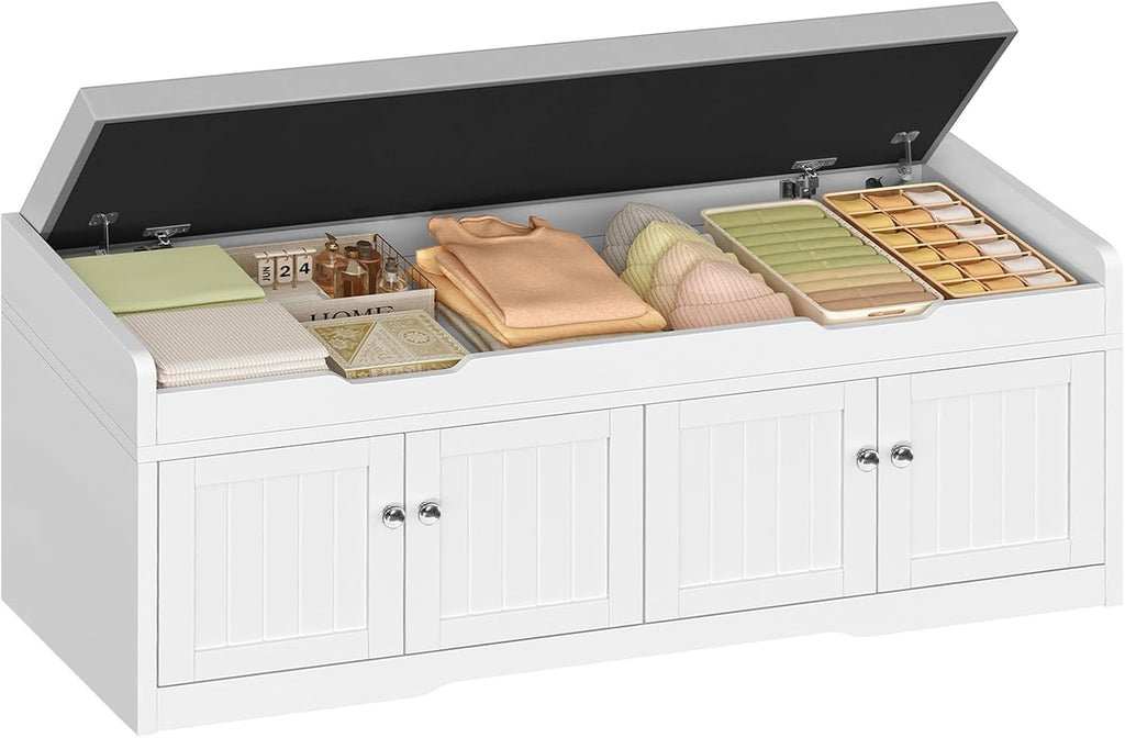 Cushioned Entryway Shoe Storage Bench