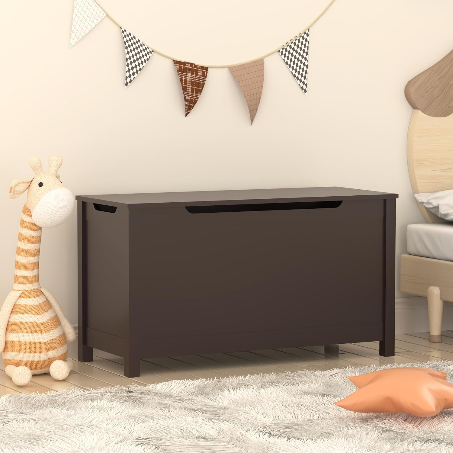 Wooden Large Entryway Storage Bench Chest