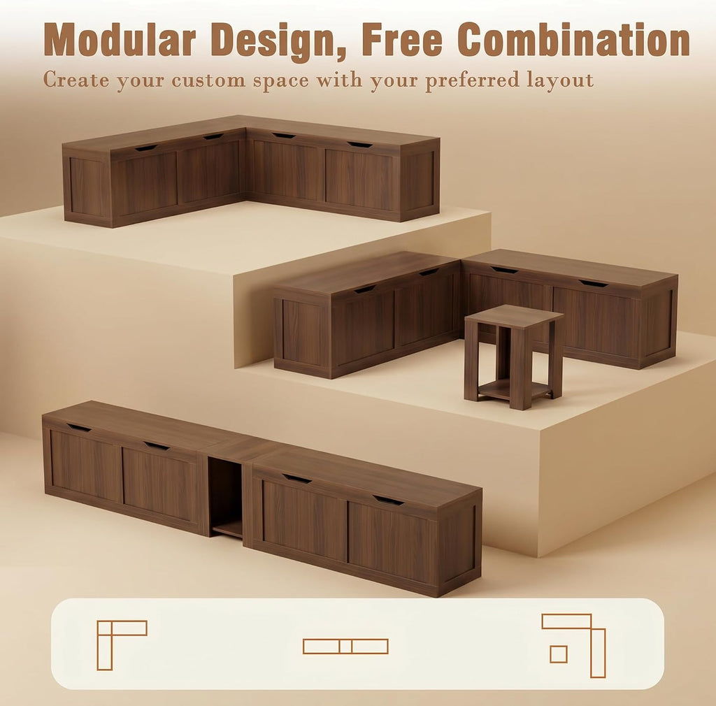L‑Shaped Breakfast Nook Storage Bench