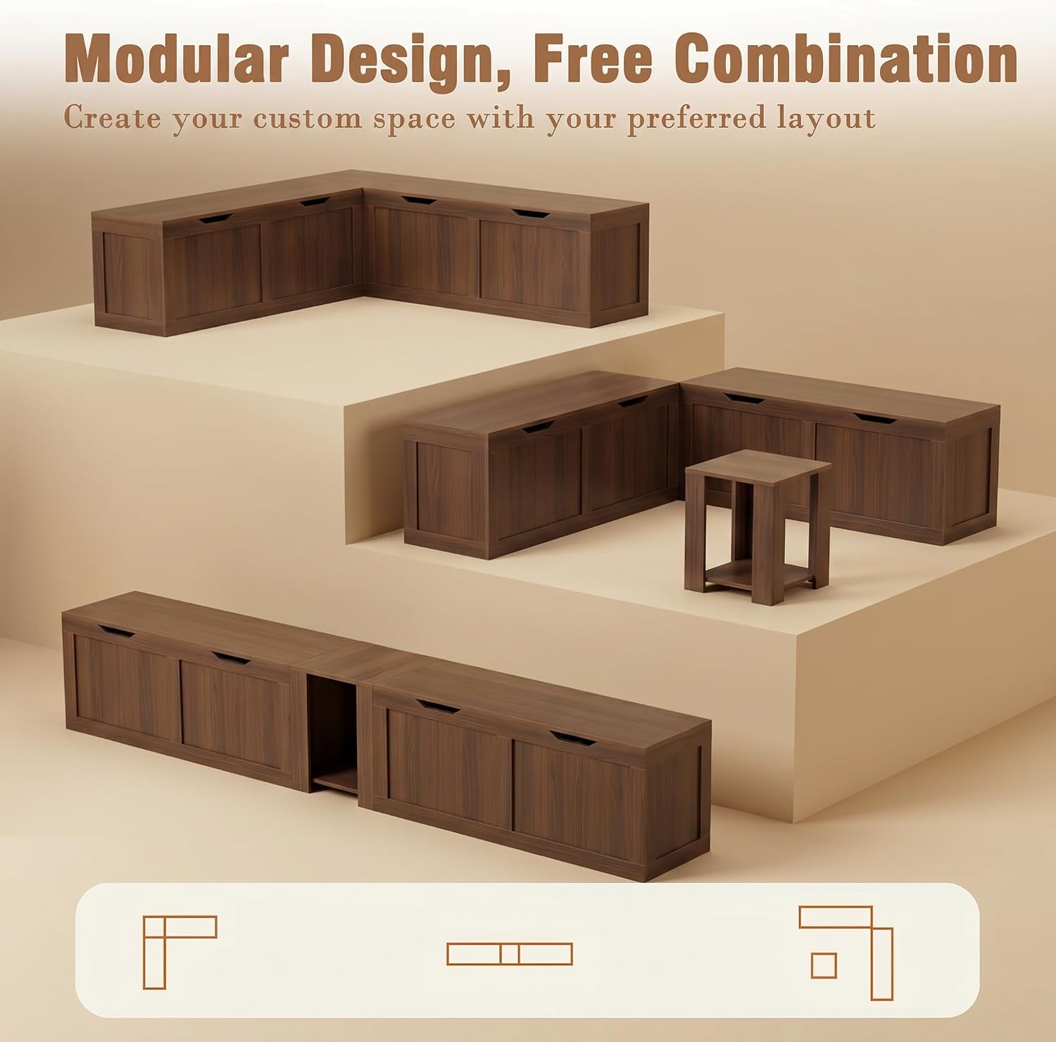 L‑Shaped Breakfast Nook Storage Bench