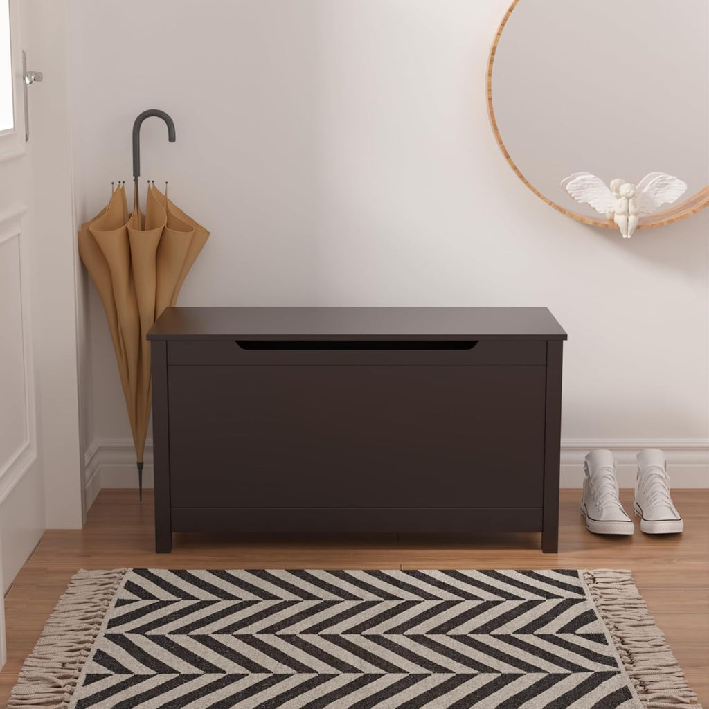 Wooden Large Entryway Storage Bench Chest