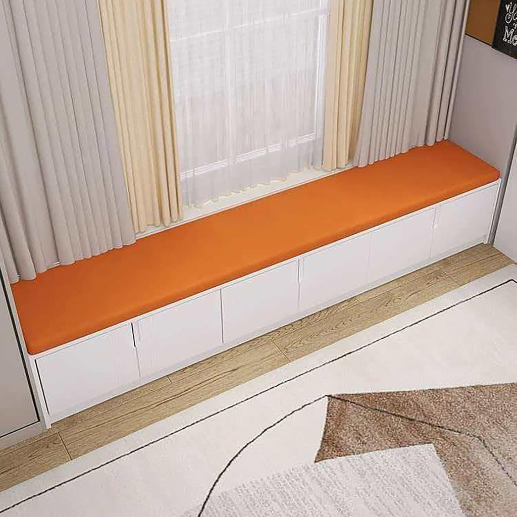 Cushioned Window Storage Bench Cabinet