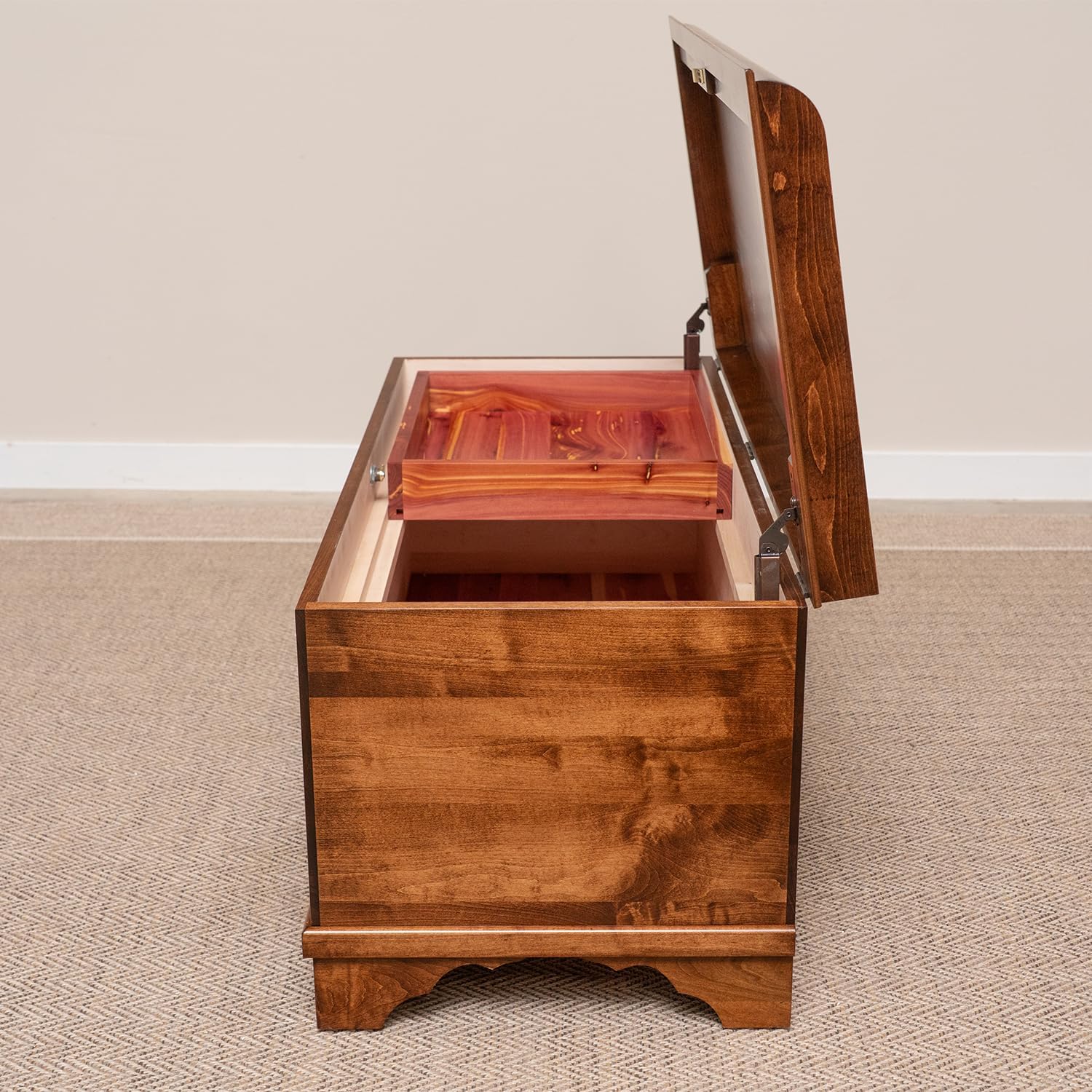 Wooden Cedar Storage Hope Chest Bench