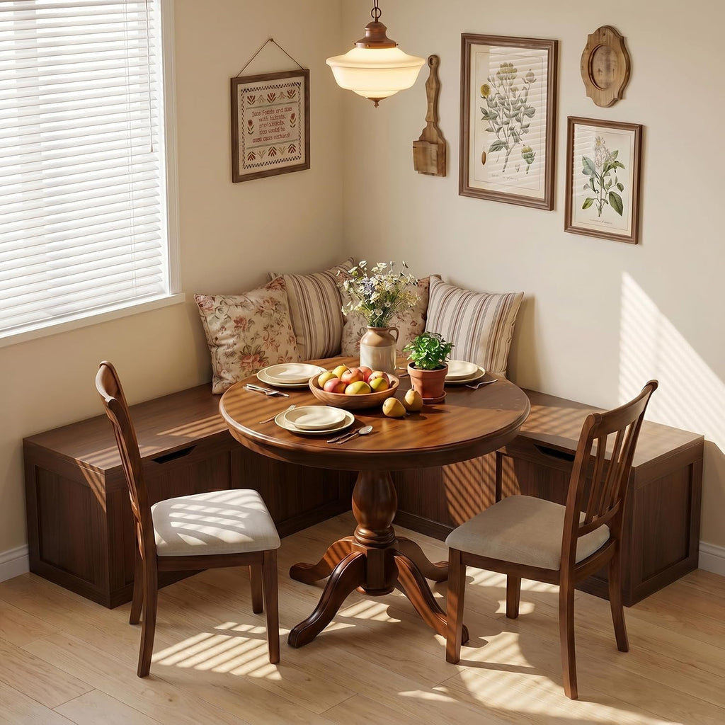 L‑Shaped Breakfast Nook Storage Bench