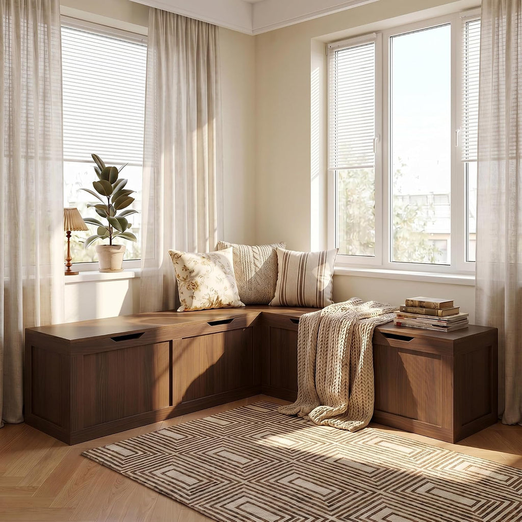 L‑Shaped Breakfast Nook Storage Bench