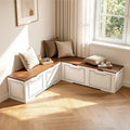 L‑Shaped Flip‑Top Corner Storage Bench