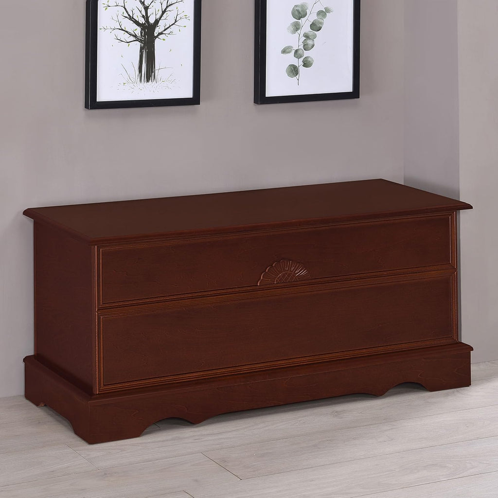 Warm Brown Wooden Cedar Storage Chest