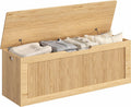 Oak Fluted Wooden Storage Chest Trunk
